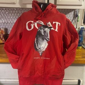 Streetz is Watchin Brand hoodie. Red size medium with GOAT graphic